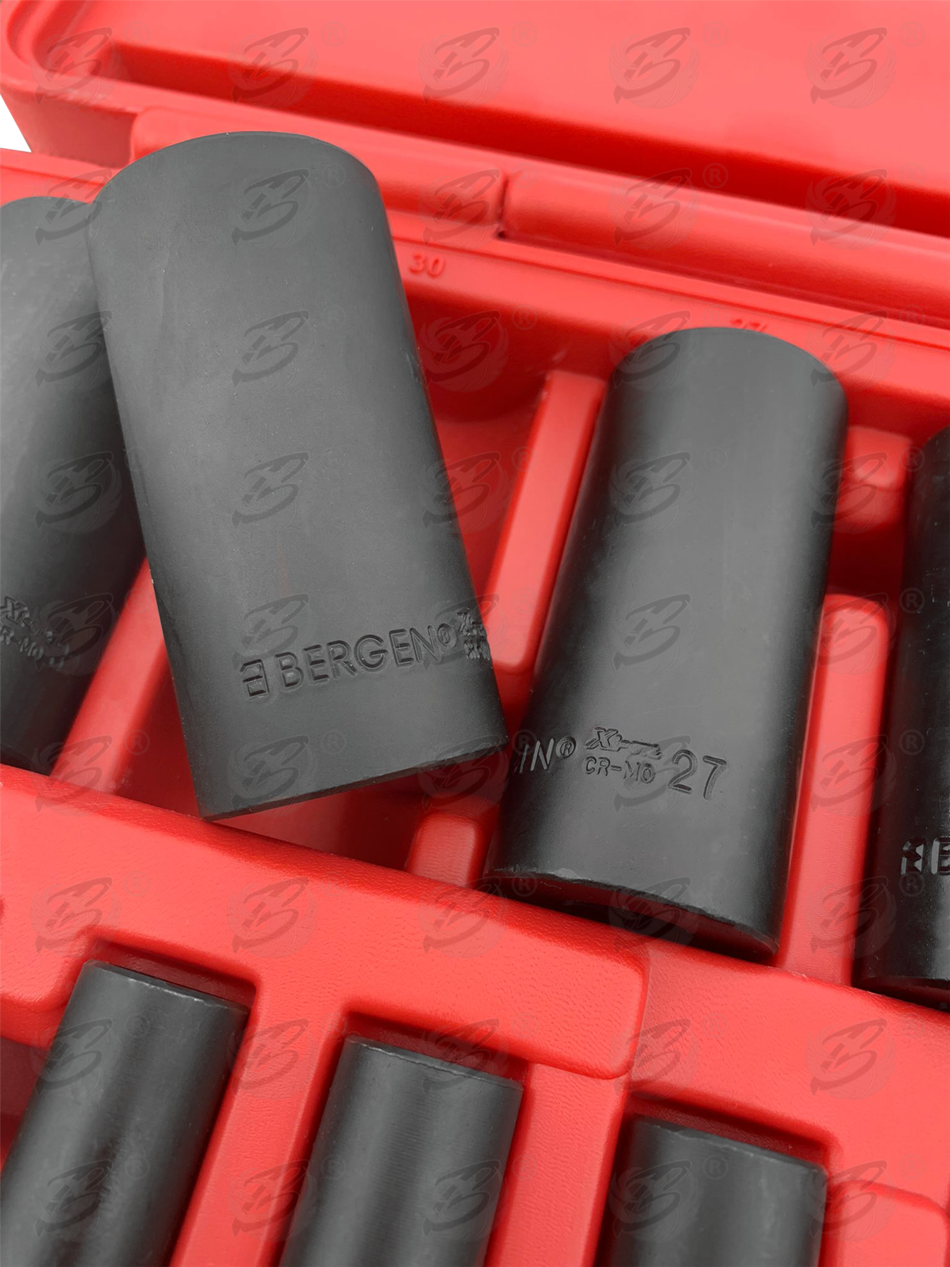 Bergen 16 Piece 1/2" Drive 6 Point Xi - Ion Impact Socket Set ( 10mm - 32mm ) ( 1402 )