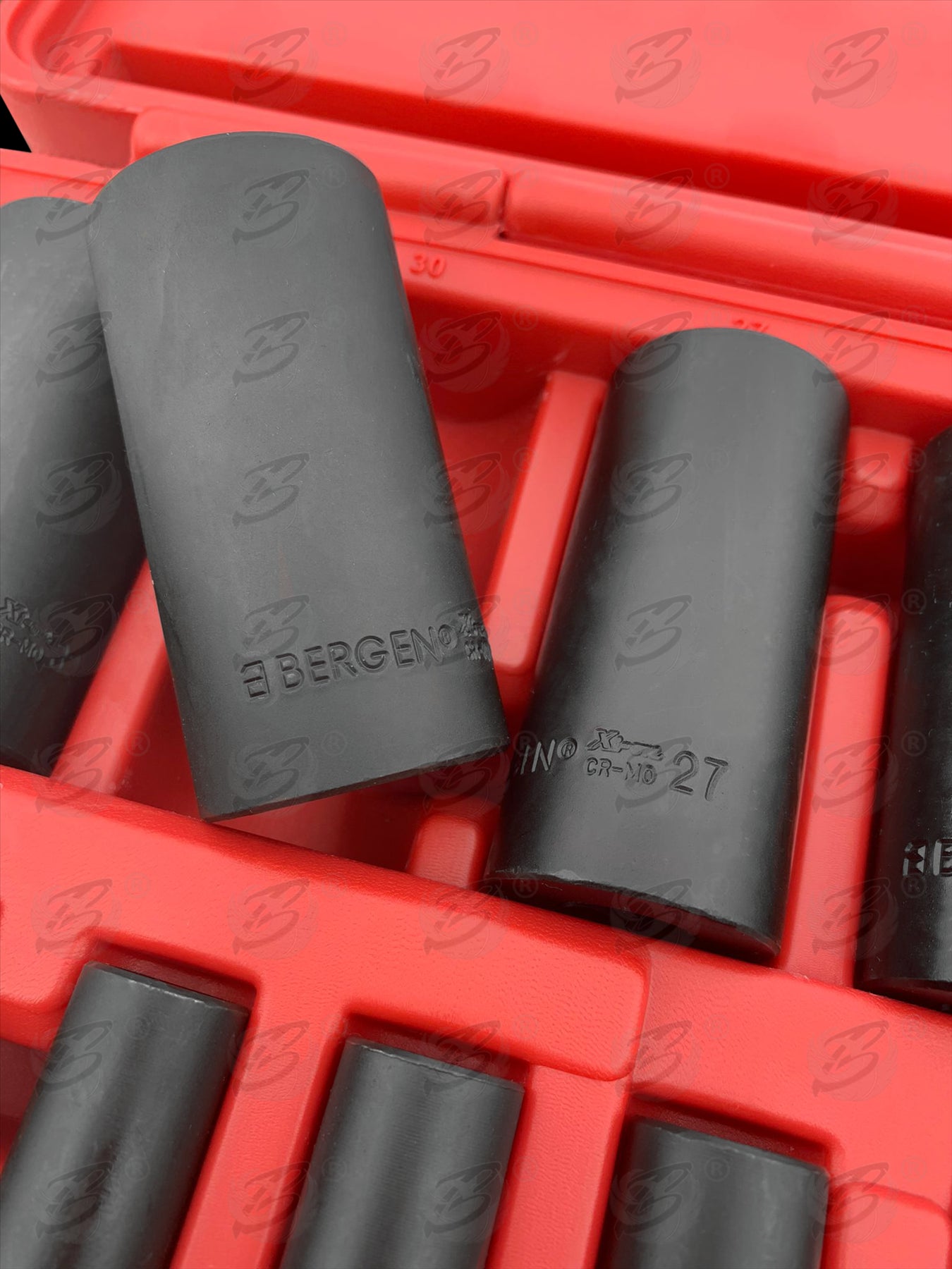 BERGEN 16PCS 1/2" DRIVE 6 POINT XI - ION IMPACT SOCKET SET ( 10mm - 32mm )