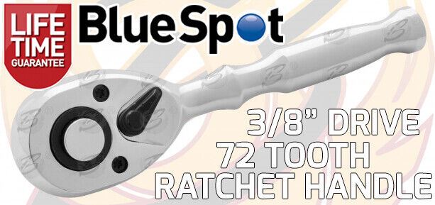 BLUESPOT 3/8" DRIVE 72 TOOTH STUBBY RATCHET HANDLE