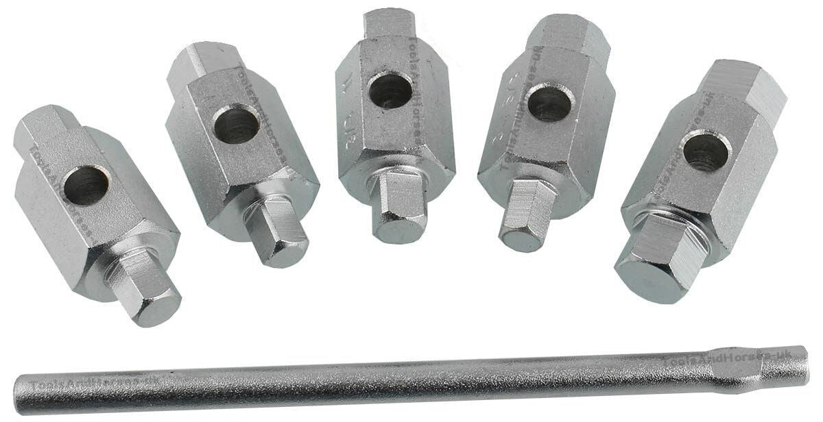 US Pro 6 Piece Double Ended Drain Plug Key Set 3231
