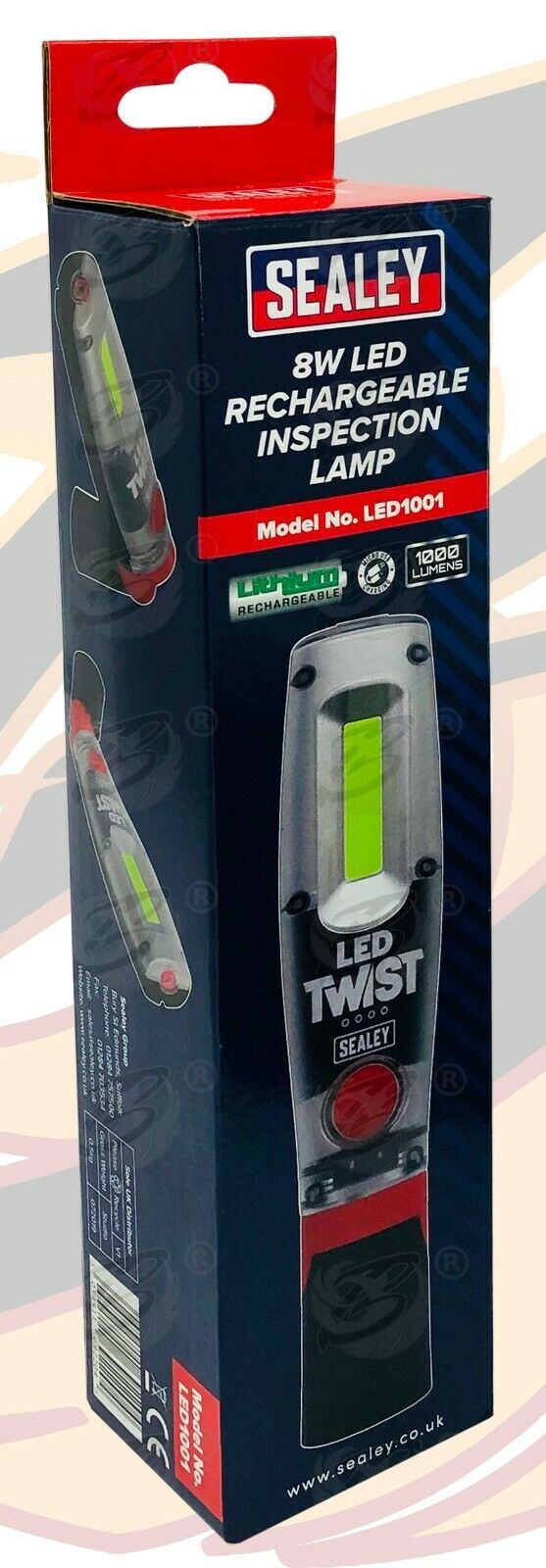 SEALEY RECHARGEABLE COB LED LI - ION WORK LIGHT ( 1000LM )