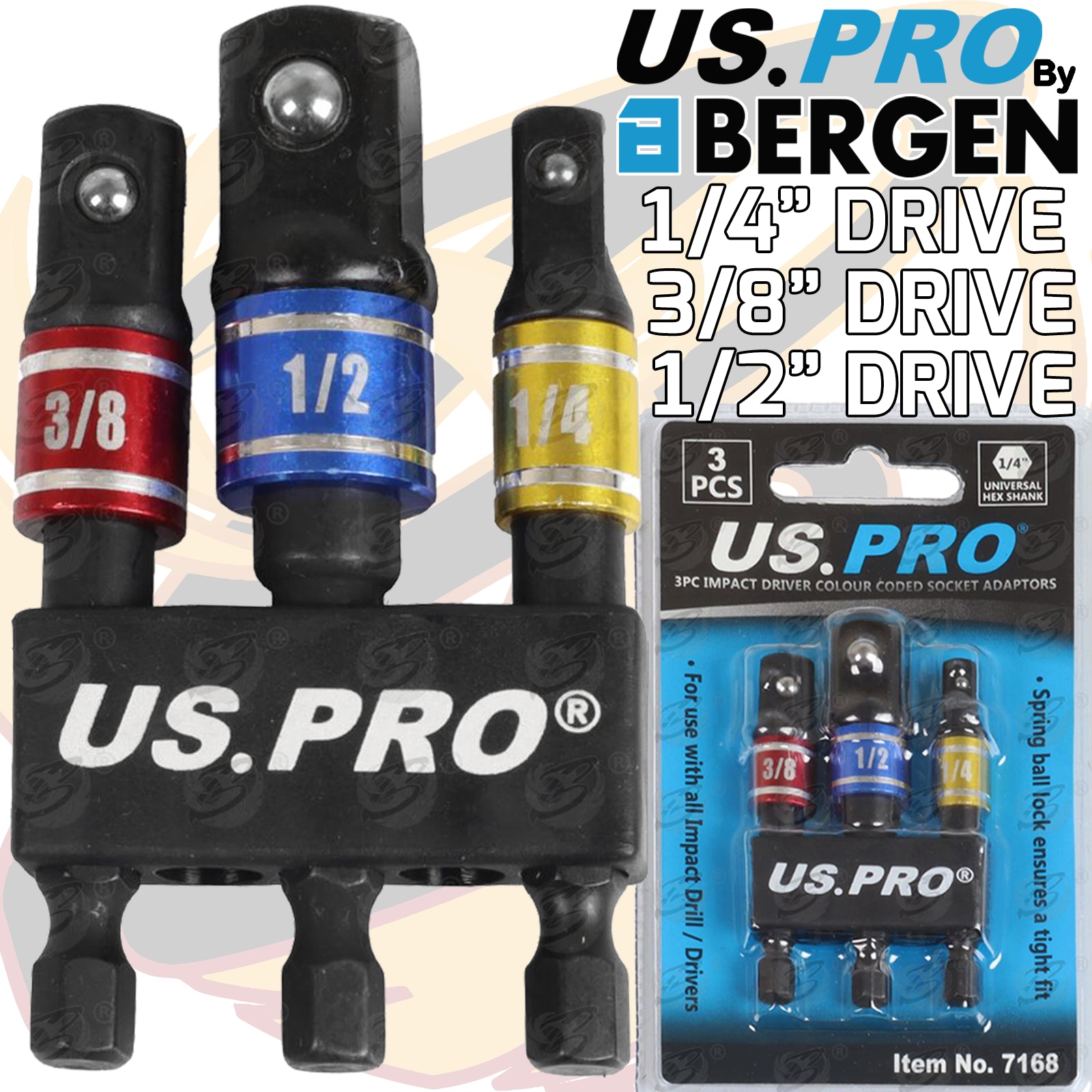 US PRO 3PCS IMPACT DRILL ADAPTER