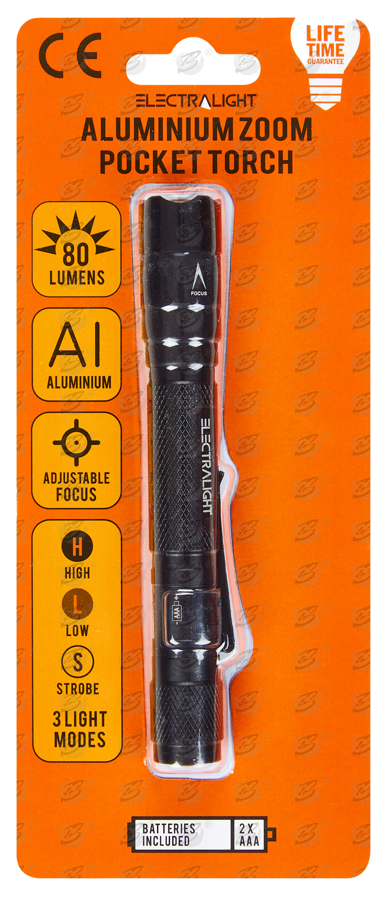 Electralight 80 Lumen Aluminium Zoom Pocket Torch ( 65332 )
