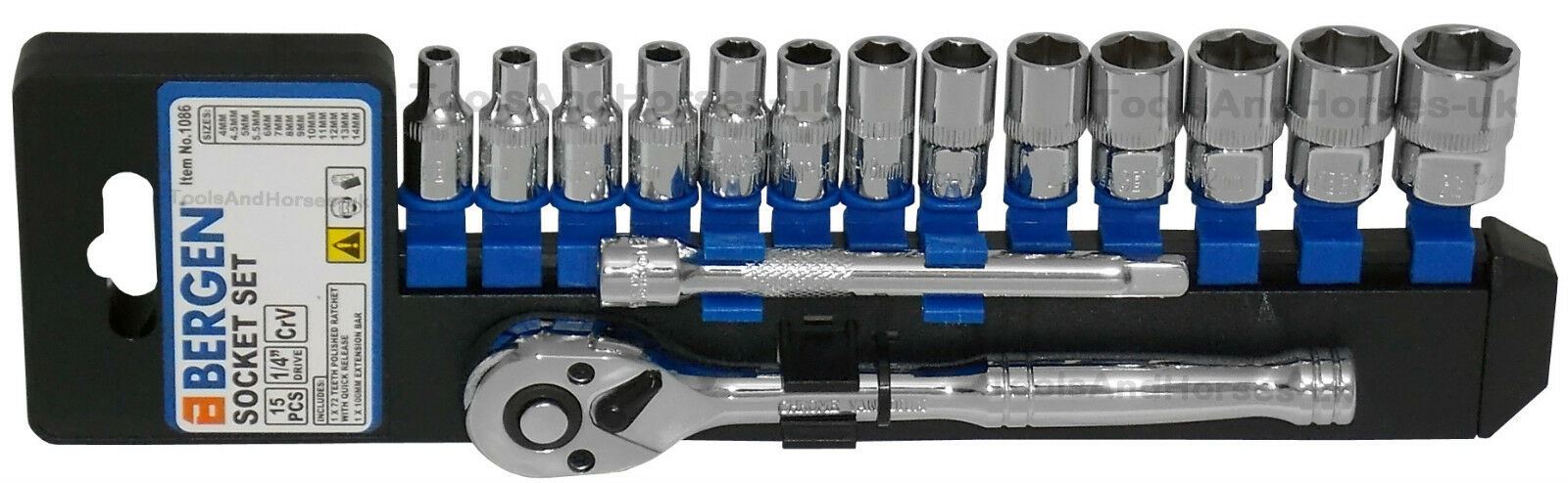 US PRO 15PCS 1/4" DRIVE 6 POINT SOCKET SET 4MM - 14MM