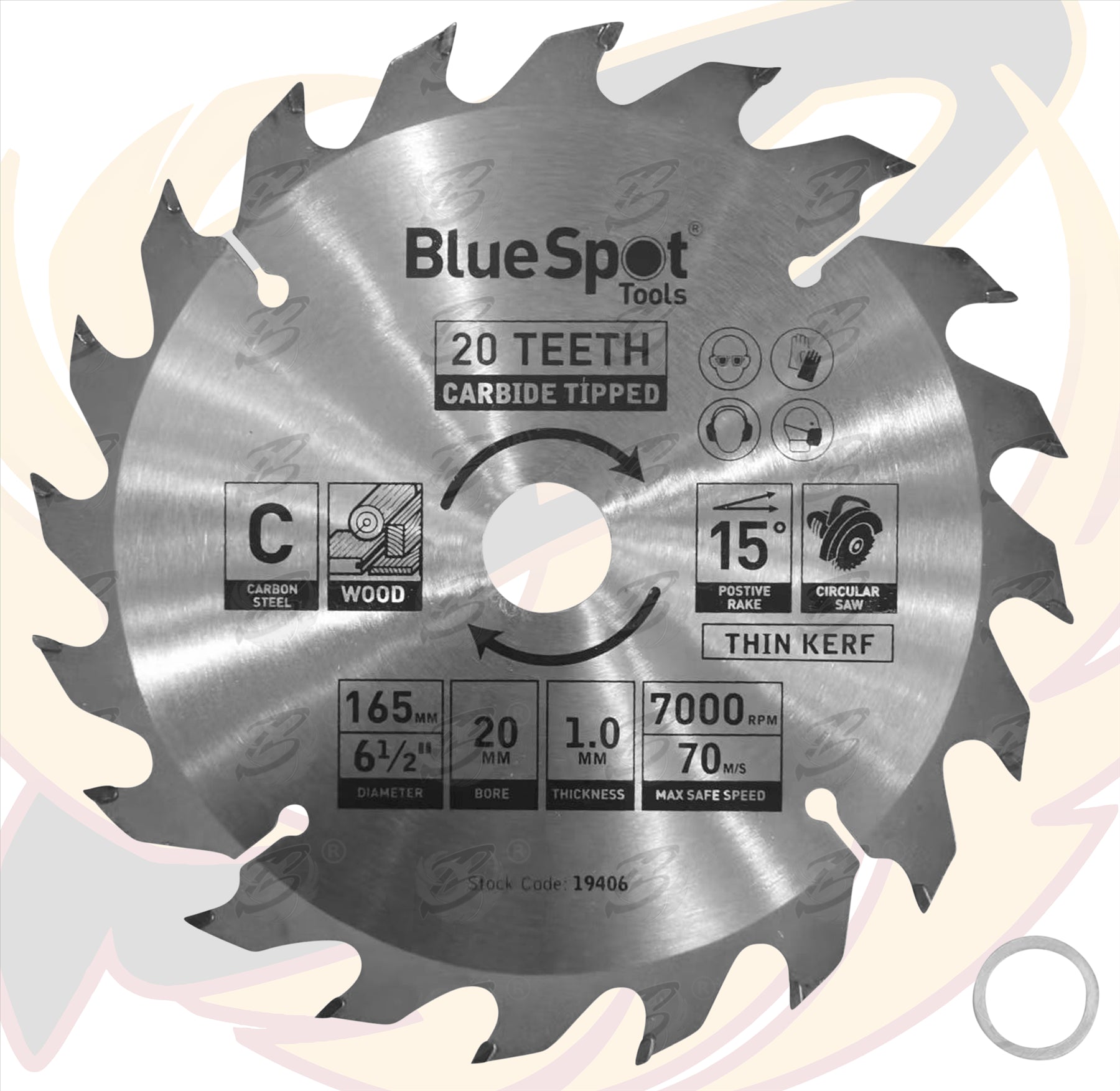 BLUESPOT CIRCULAR SAW BLADE 165MM x 20MM x 20T ( TCT BLADES )