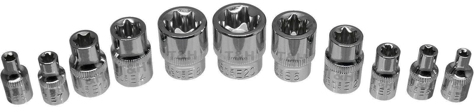 BLUESPOT 29PCS 1/4" & 3/8" & 1/2" DRIVE TORX & E - TORX SOCKET SET