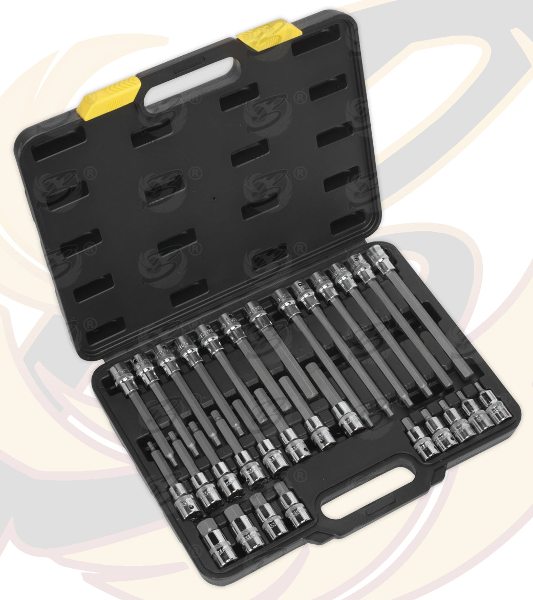 SIEGEN 30PCS 1/2" DRIVE HEX BIT SOCKETS H5 - H19