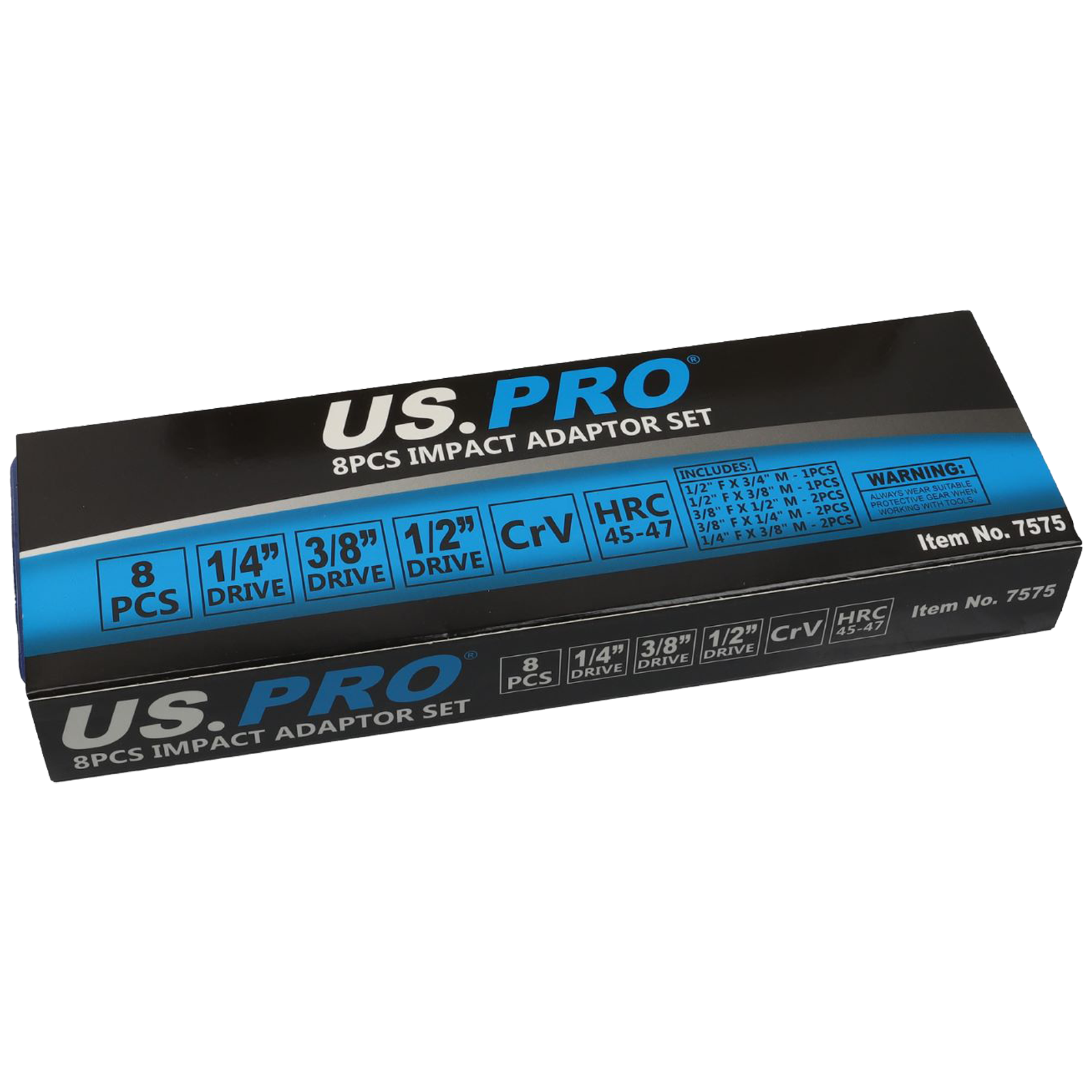 US Pro 8 Piece Impact Adaptors Set In Eva Tray 7575