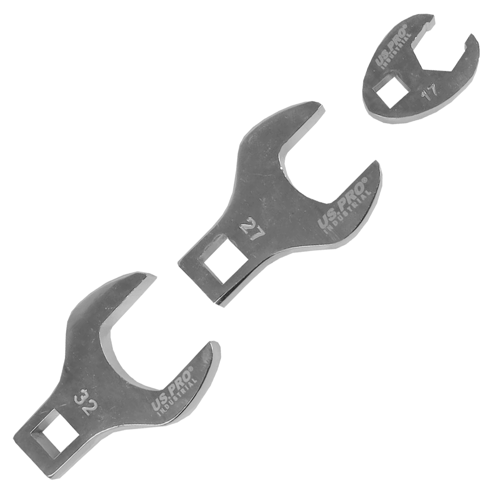 US Pro 19 Piece 3/8" & 1/2" Drive Metric Crowfoot Wrench Set In Eva Tray 7556