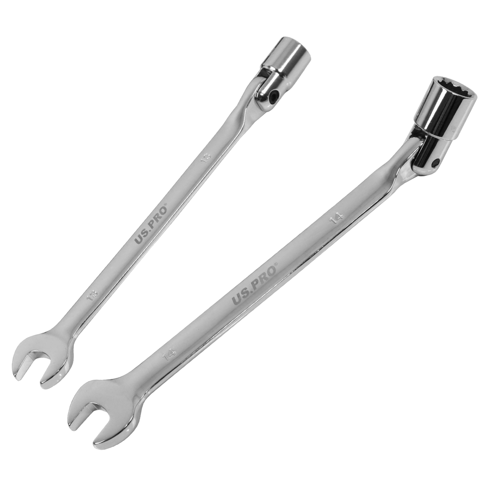 US Pro 12 Piece Metric Flexible Socket / Open End Wrench Set 2081