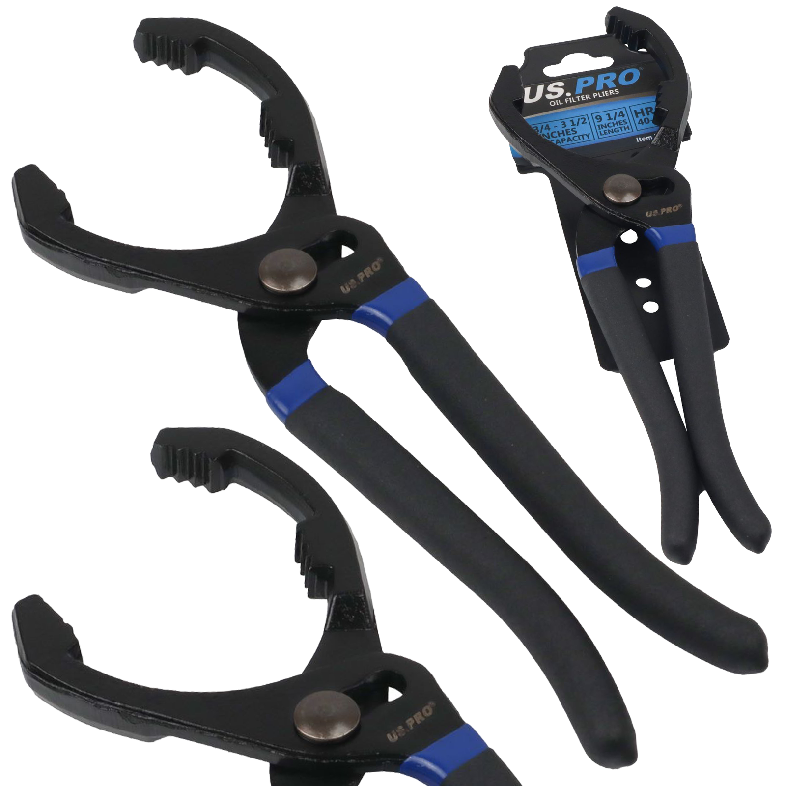 US Pro Oil Filter Pliers - 45mm To 89mm 3268
