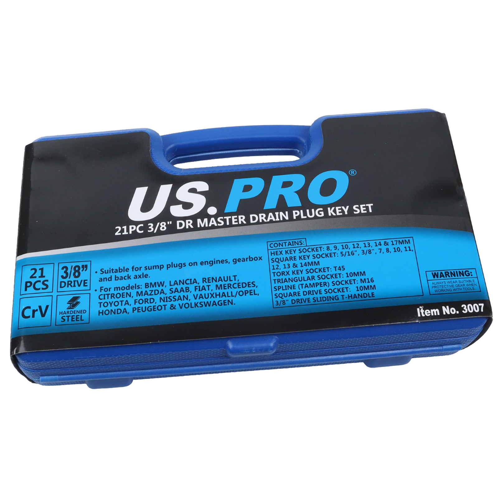 NEILSEN 16L OIL DRAIN PAN & US PRO 21PCS MASTER DRAIN PLUG KEY SET & US PRO 3PCS SELF ADJUSTING OIL FILTER WRENCH ( 63 - 120MM )