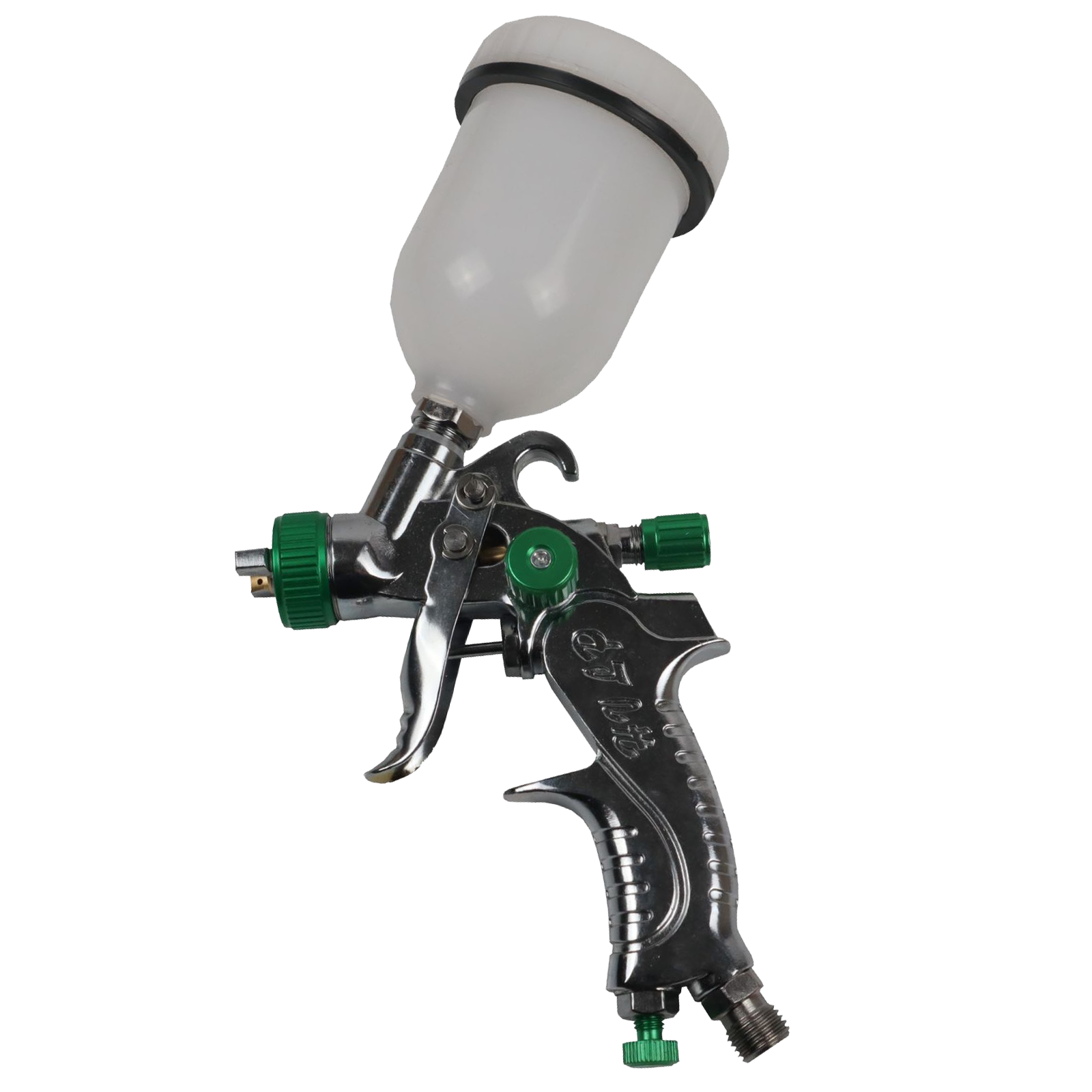 US PRO GREEN MINI HVLP GRAVITY SPRAY GUN 125ML CUP 1MM NOZZLE