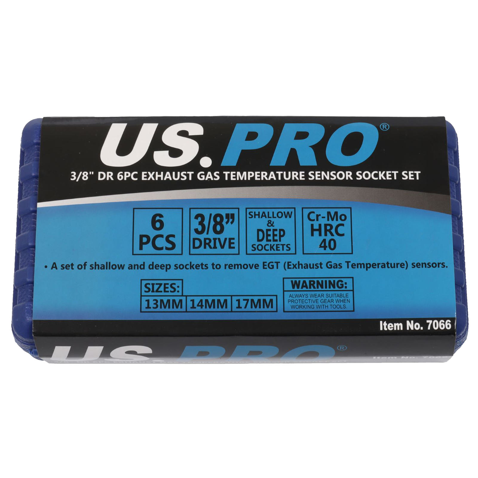 US Pro 6 Piece 3/8" Drive Exhaust Gas Temperature Sensor Socket Set 7066