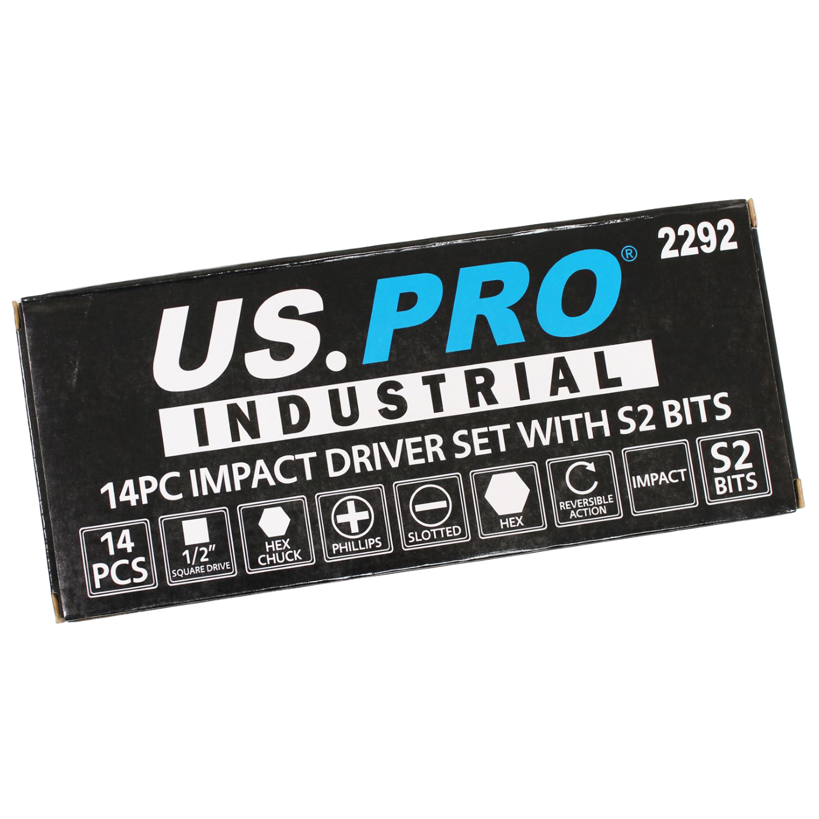 US Pro 14 Piece Impact Driver Set With S2 Bits 2292