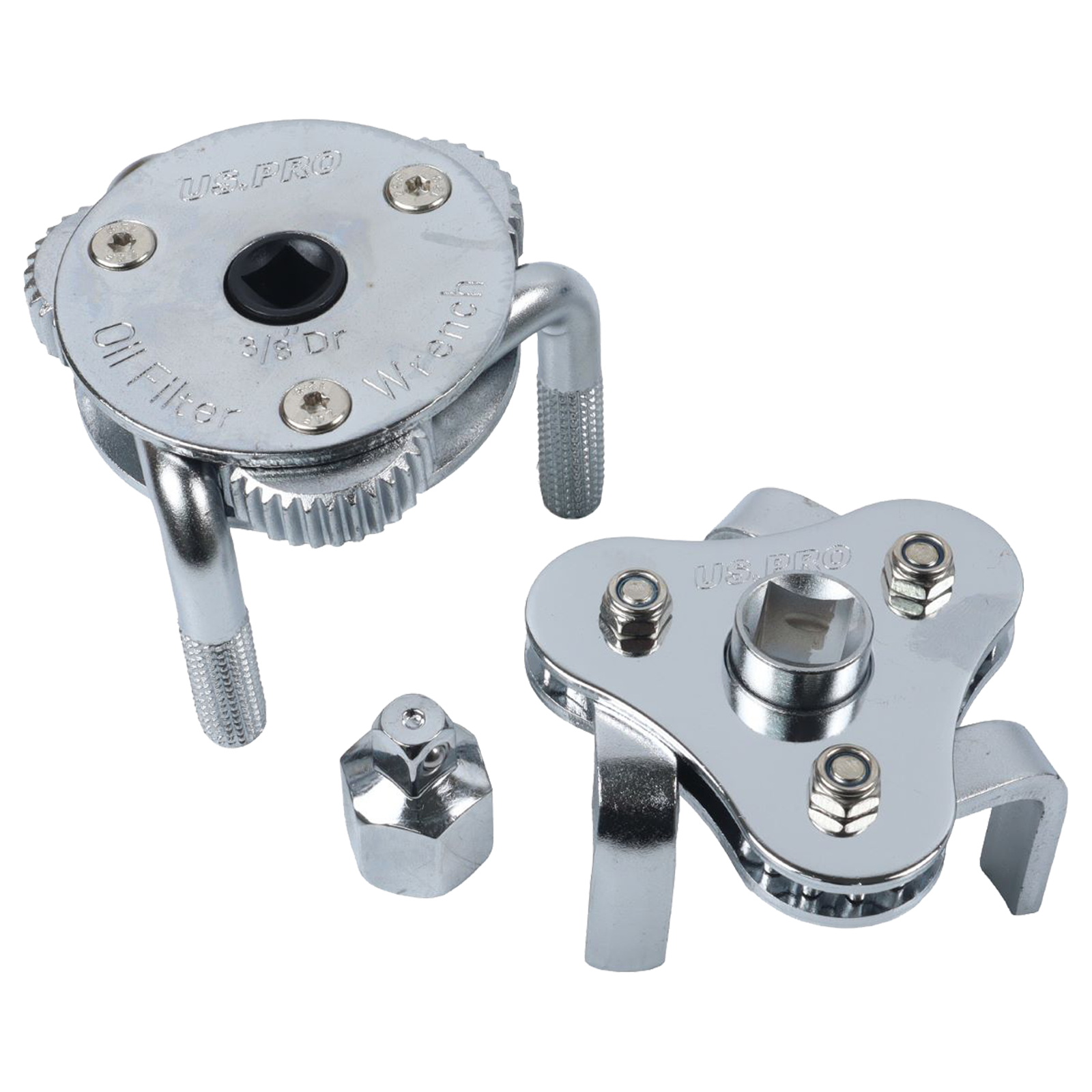 NEILSEN 16L OIL DRAIN PAN & US PRO 21PCS MASTER DRAIN PLUG KEY SET & US PRO 4PCS SWIVEL OIL FILTER STRAPS