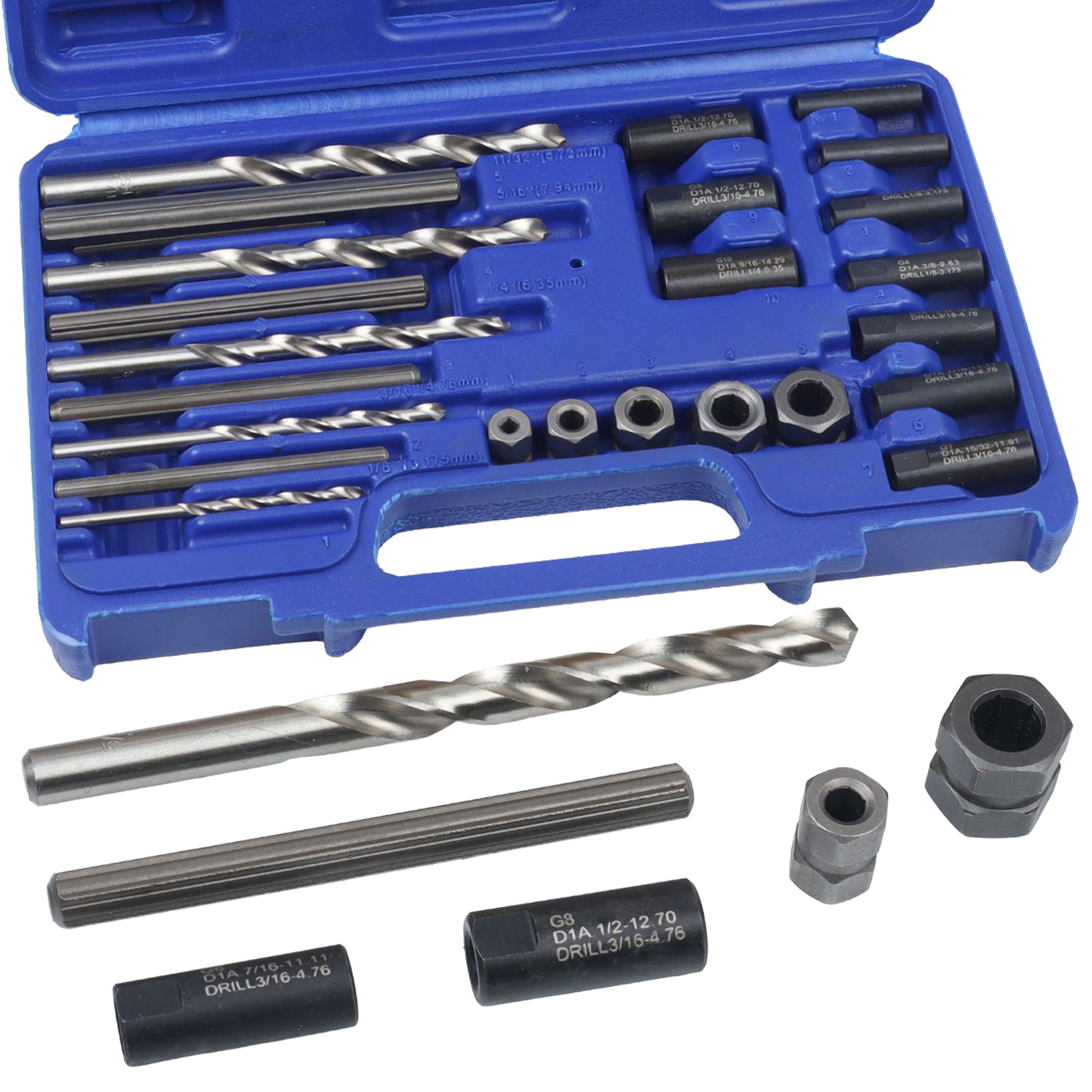 US PRO 25PC SCREW EXTRACTOR DRILL AND GUIDE SET