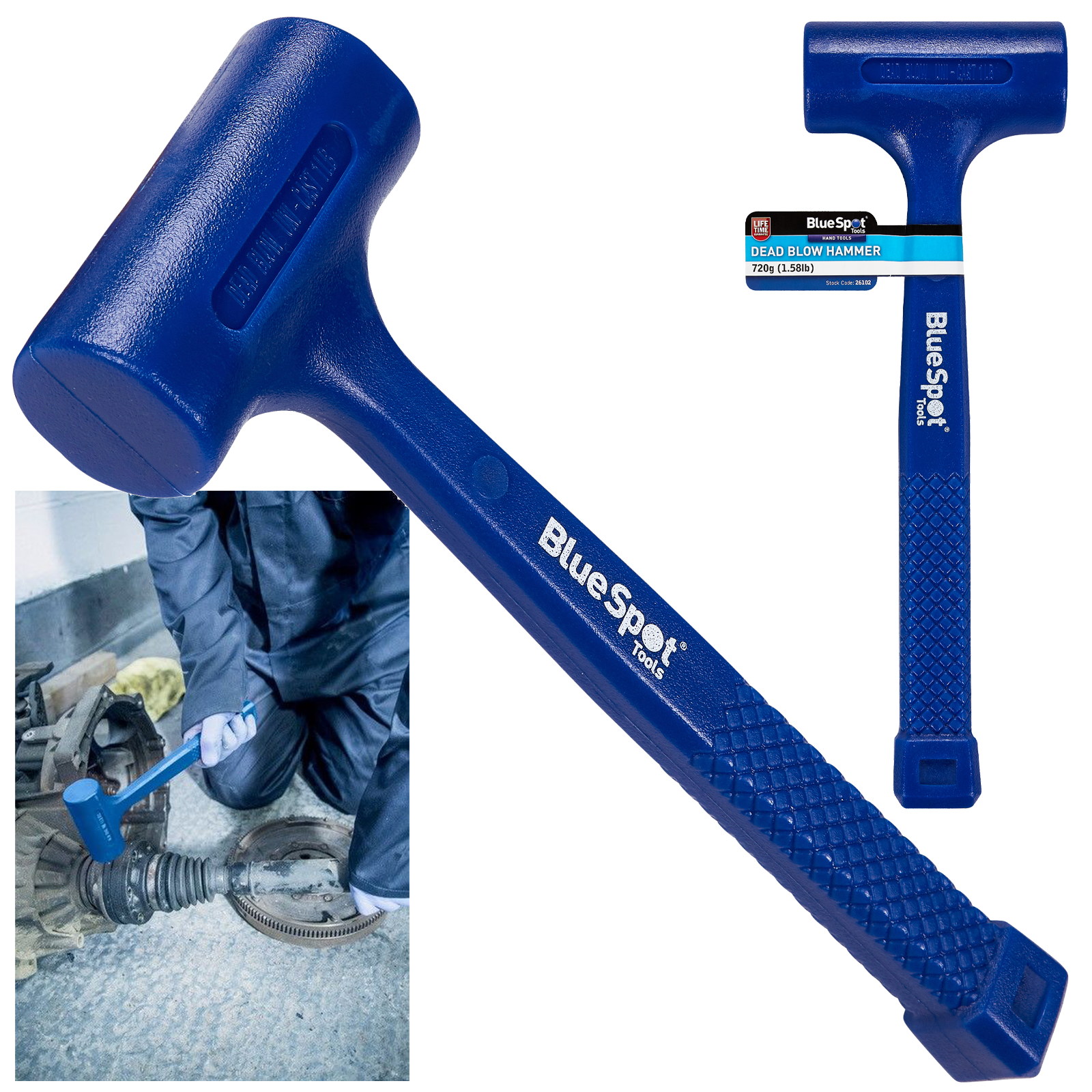 BLUESPOT 720G (1.58LB) DEAD BLOW HAMMER