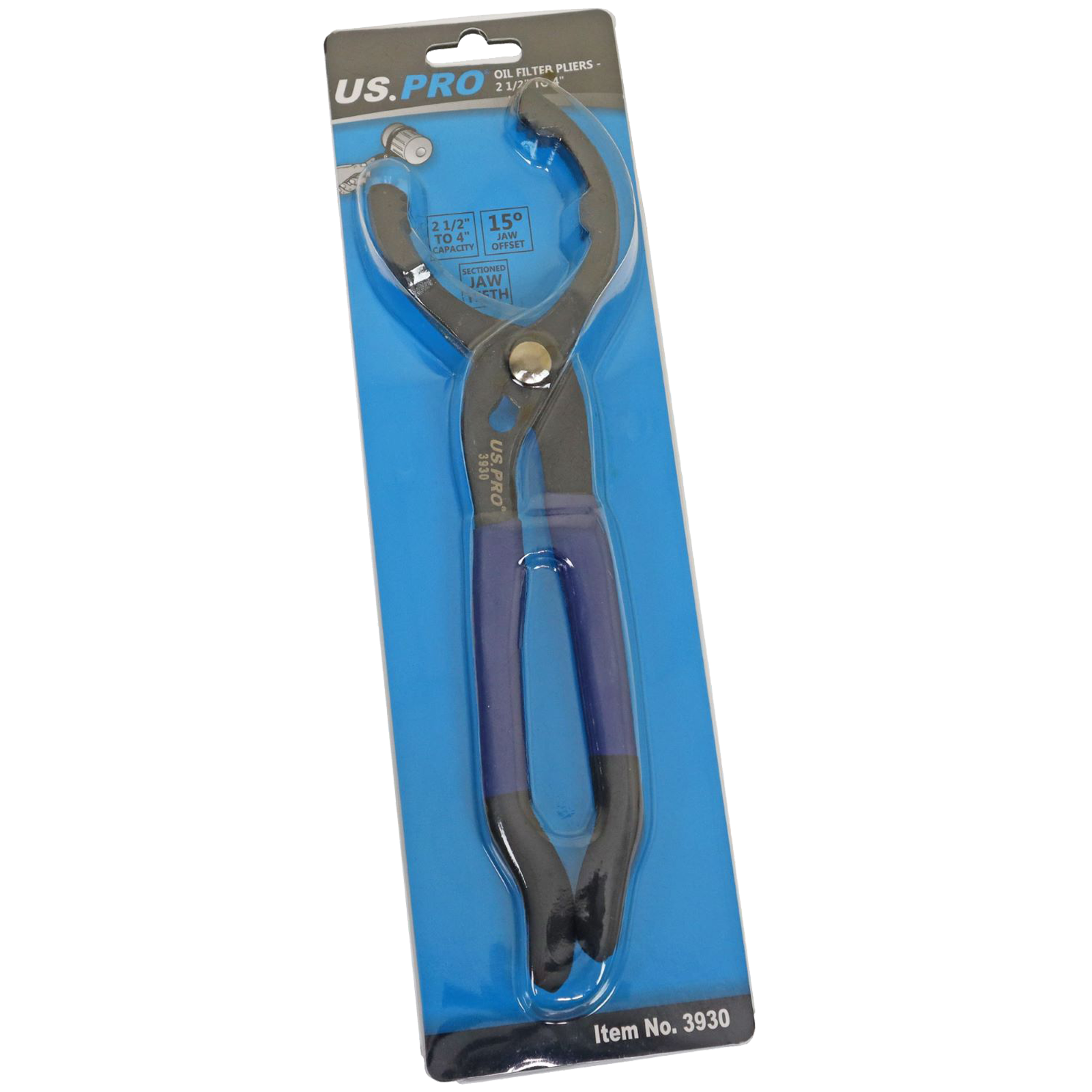 US Pro Oil Filter Pliers - 60mm To 102mm 3930