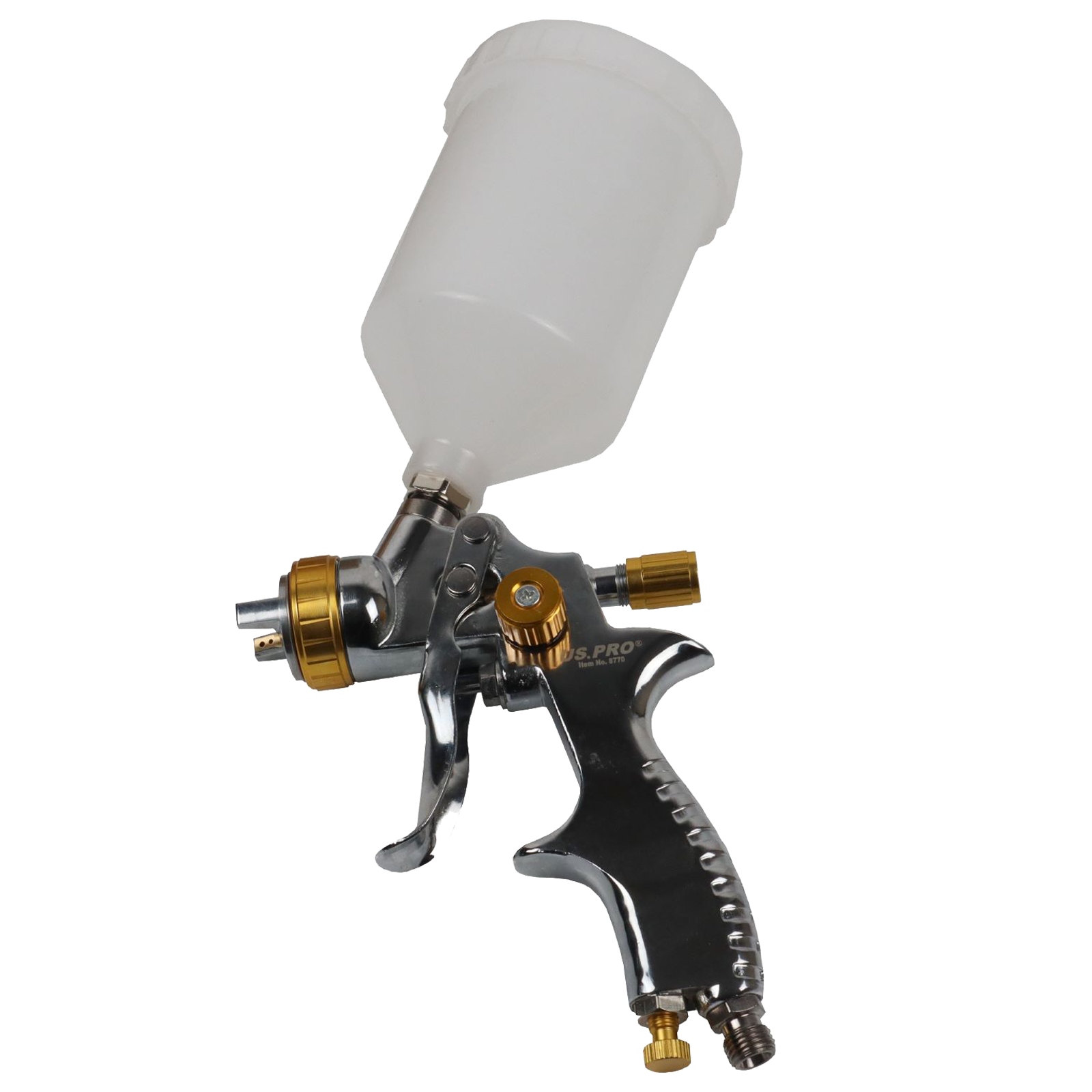 US PRO GOLDEN LVLP GRAVITY SPRAY GUN 600ML CUP 1.4MM NOZZLE