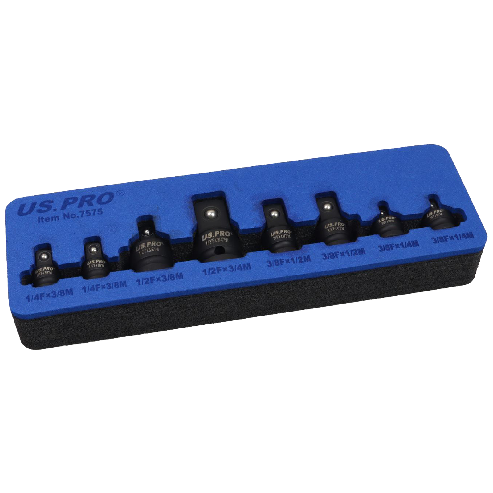 US Pro 8 Piece Impact Adaptors Set In Eva Tray 7575