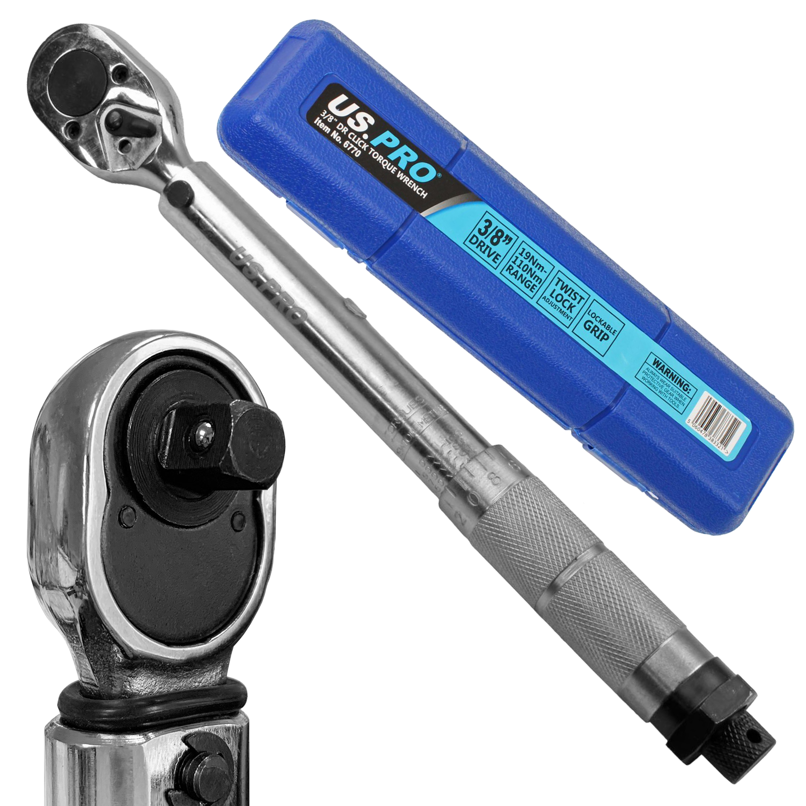 US Pro 3/8" Drive Click Torque Wrench 19-110Nm ( 6770 )