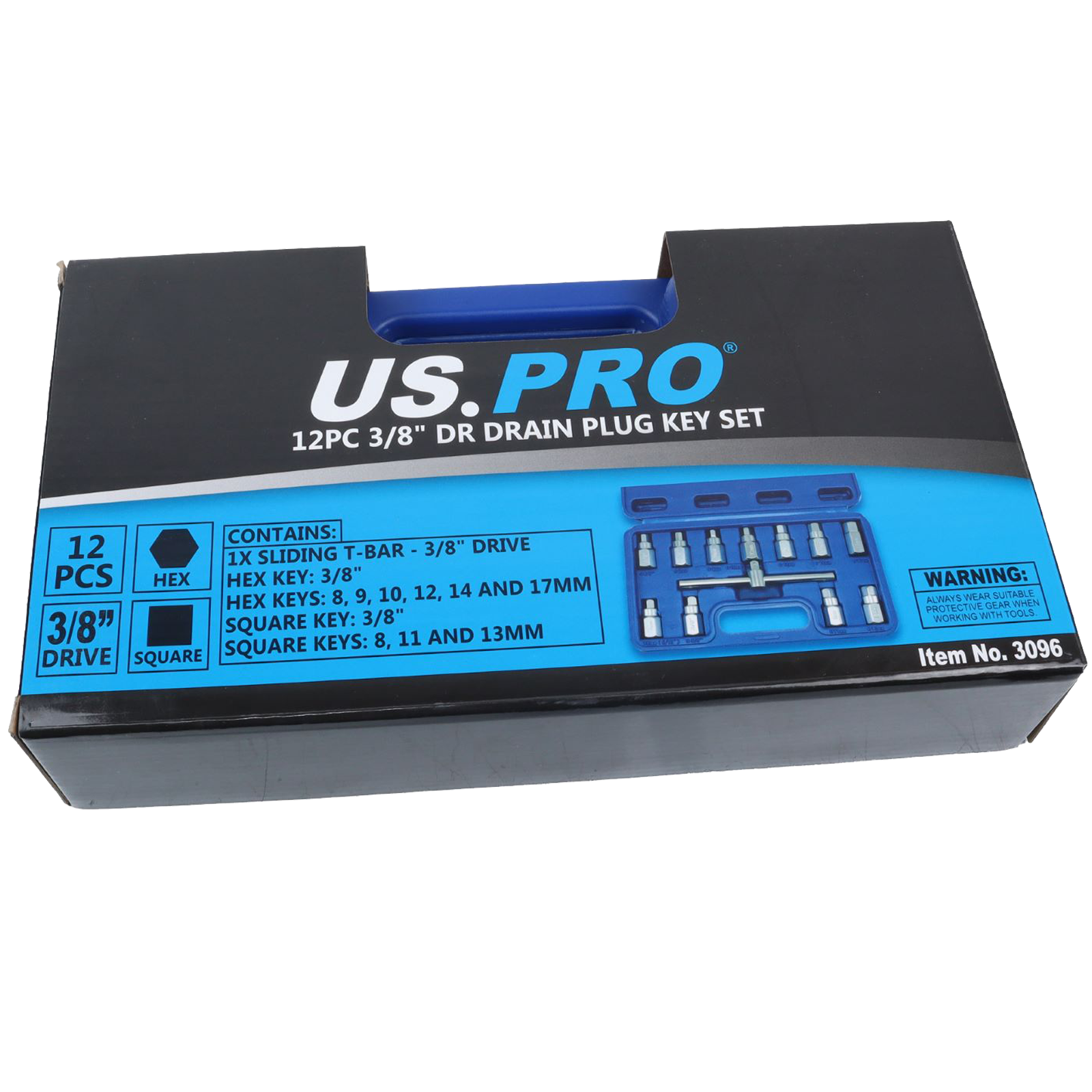 NEILSEN 16L OIL DRAIN PAN & US PRO 21PCS MASTER DRAIN PLUG KEY SET