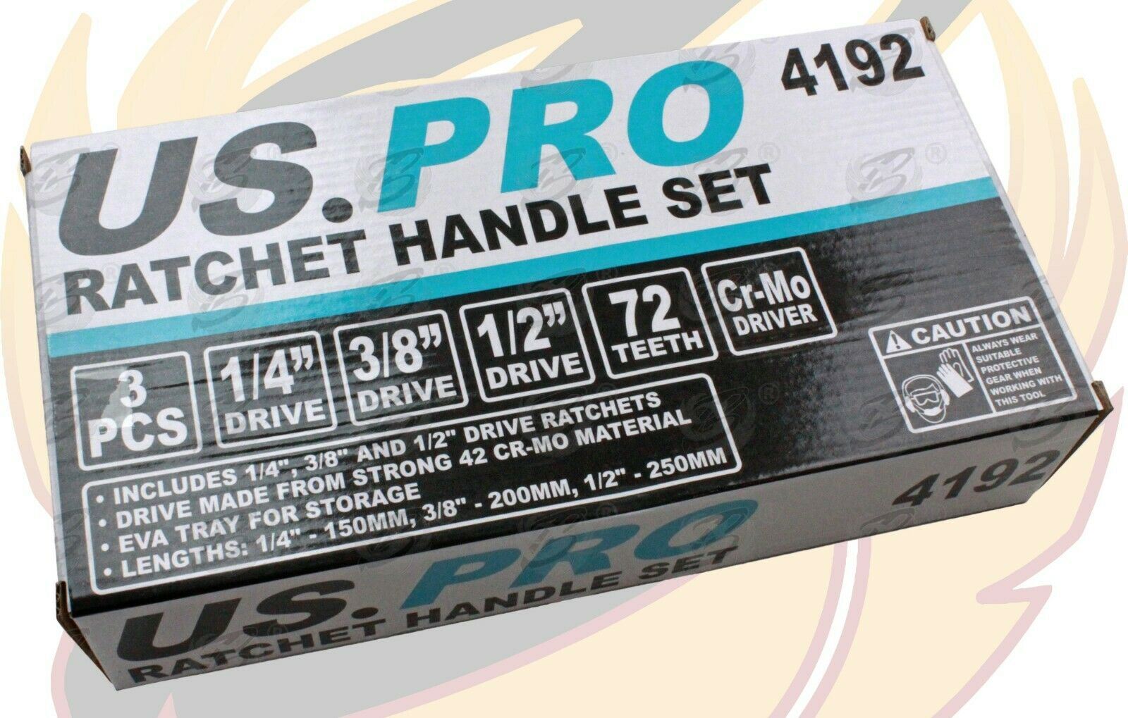 US PRO 6PCS 1/4" & 3/8" & 1/2" DRIVE 72 TOOTH RATCHET HANDLE SET