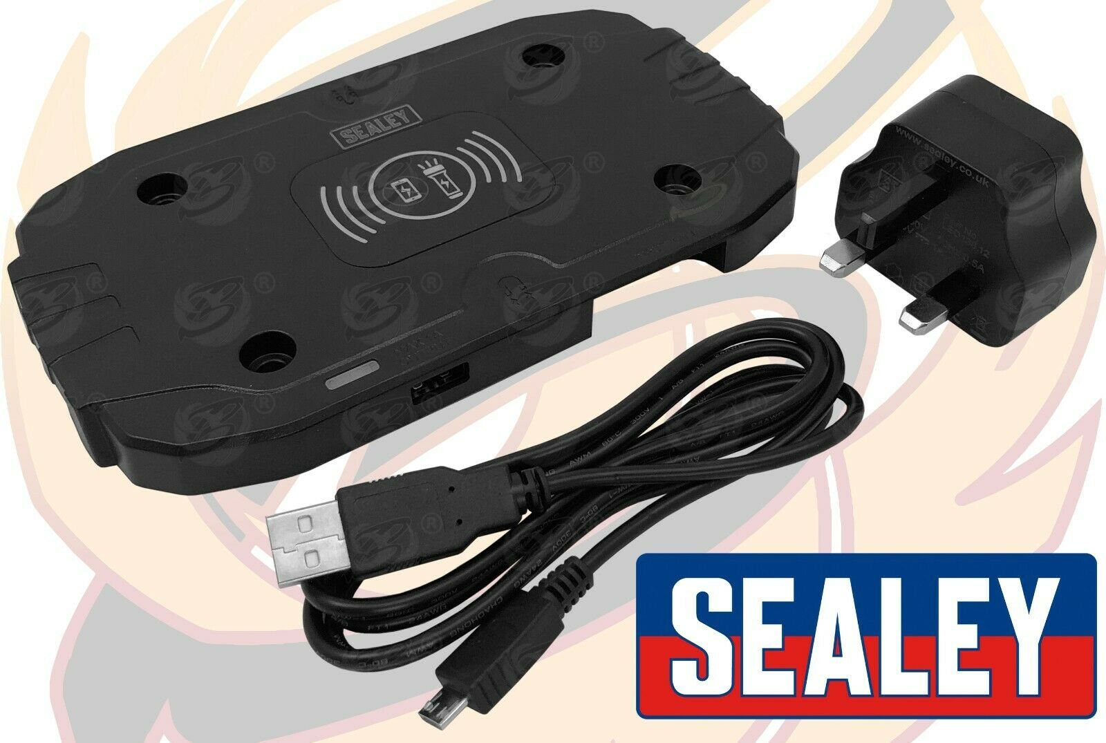 SEALEY WIRELESS CHARGING COB LED WORK LIGHT TORCH LI - ION