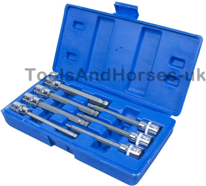 BLUESPOT 7PCS 3/8" DRIVE EXTRA LONG BALL ENDED HEX BIT SOCKETS H3 - H10