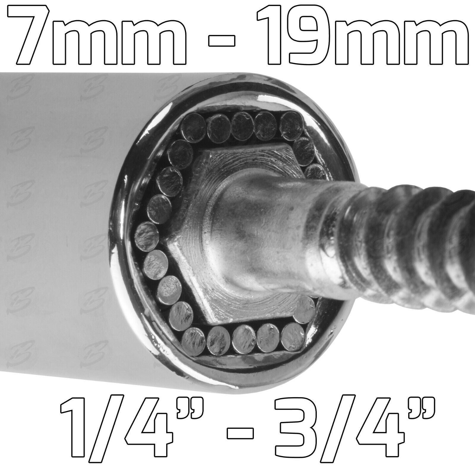 US PRO 3/8" DRIVE UNIVERSAL GRIPPER SOCKET 7MM - 19MM