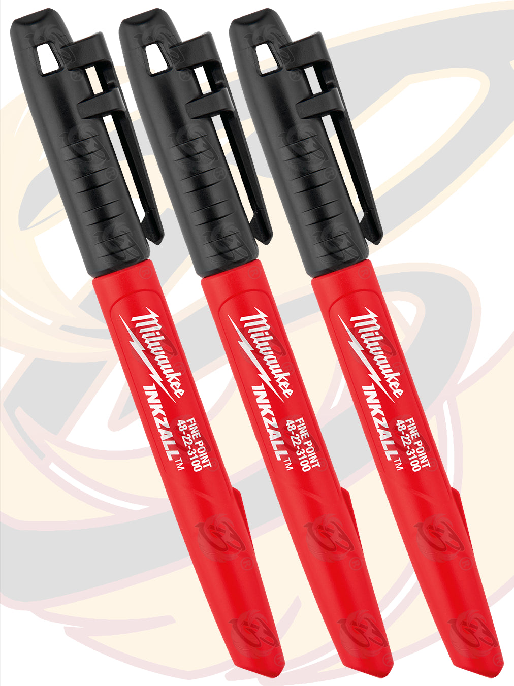 MILWAUKEE INKZALL 1mm ALL SURFACE MARKER PEN ( x3 )