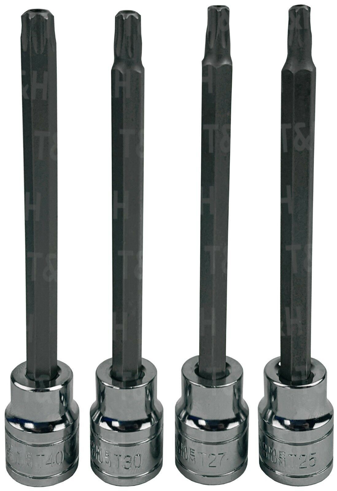 US PRO 8PCS 3/8" DRIVE EXTRA LONG TAMPERPROOF TORX BIT SOCKETS T25 - T60