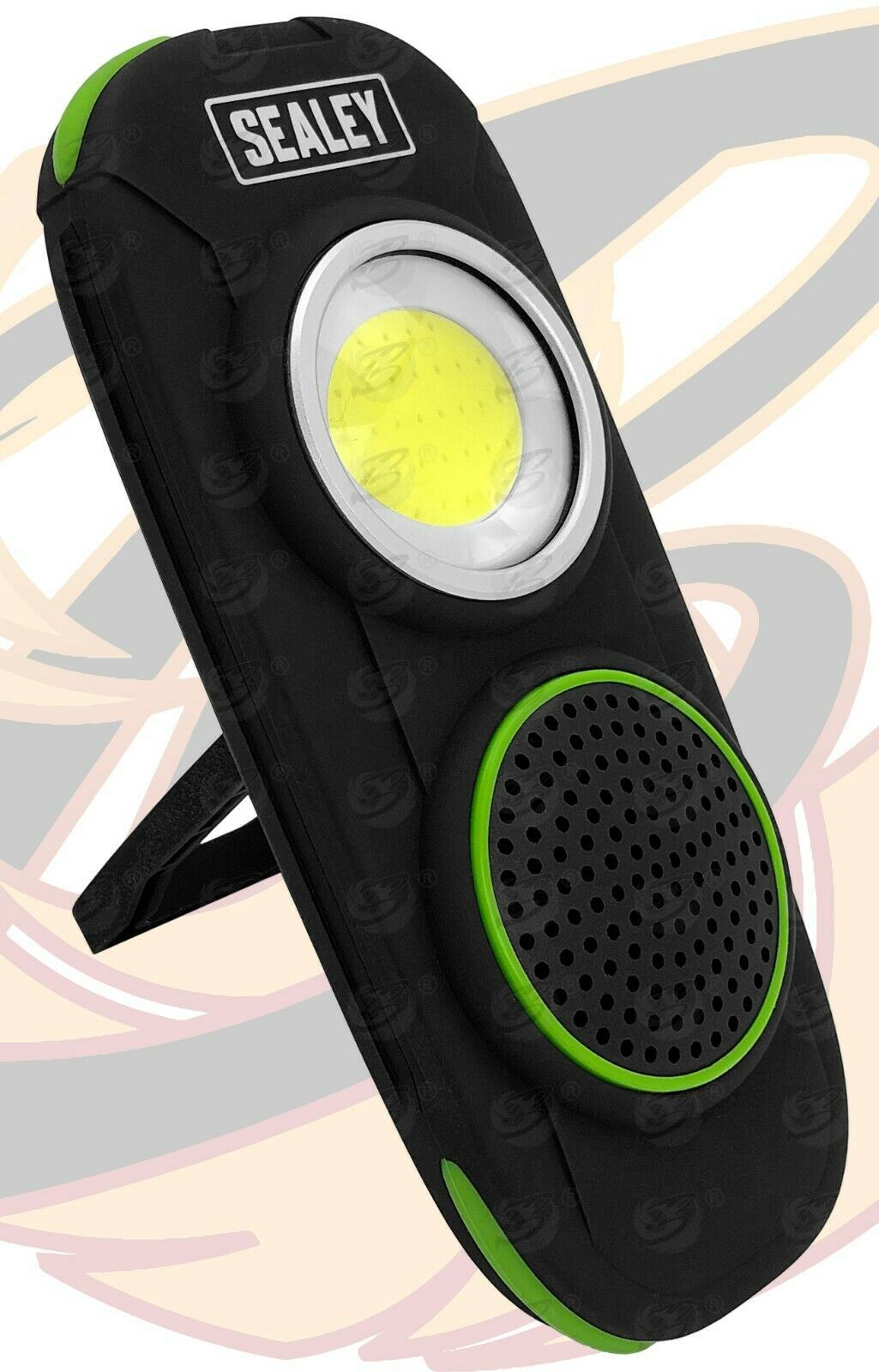 SEALEY COB LED Work Light Torch Li-Ion Rechargeable Wireless Bluetooth Speaker