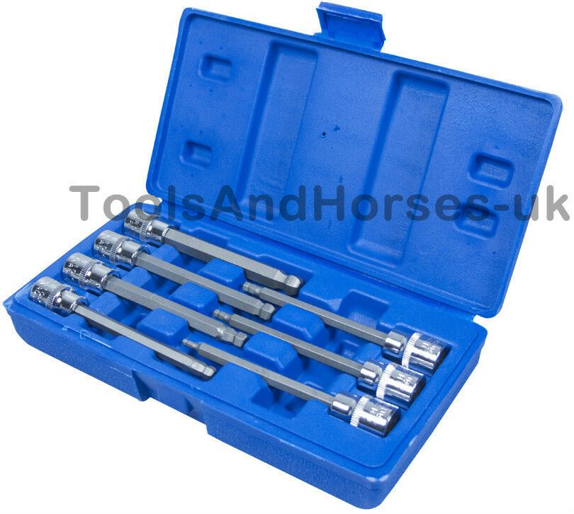 US PRO 7PCS 3/8" DRIVE EXTRA LONG BALL ENDED HEX BIT SOCKETS H3 - H10