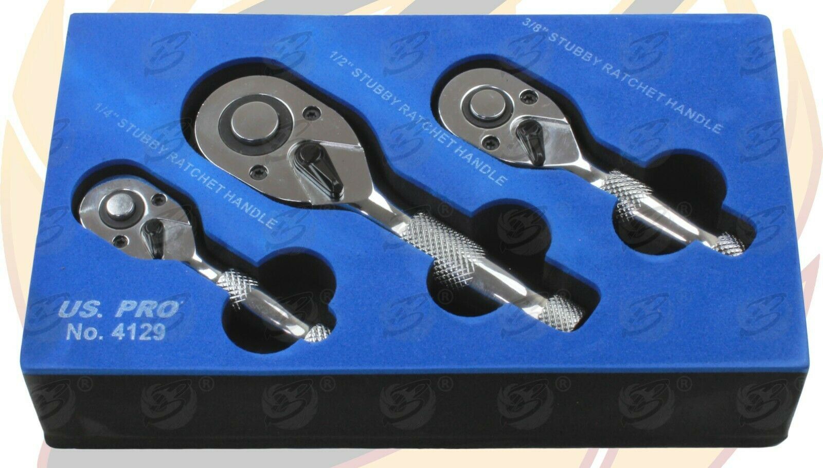 US PRO 6PCS 1/4" & 3/8" & 1/2" DRIVE 72 TOOTH RATCHET HANDLE SET