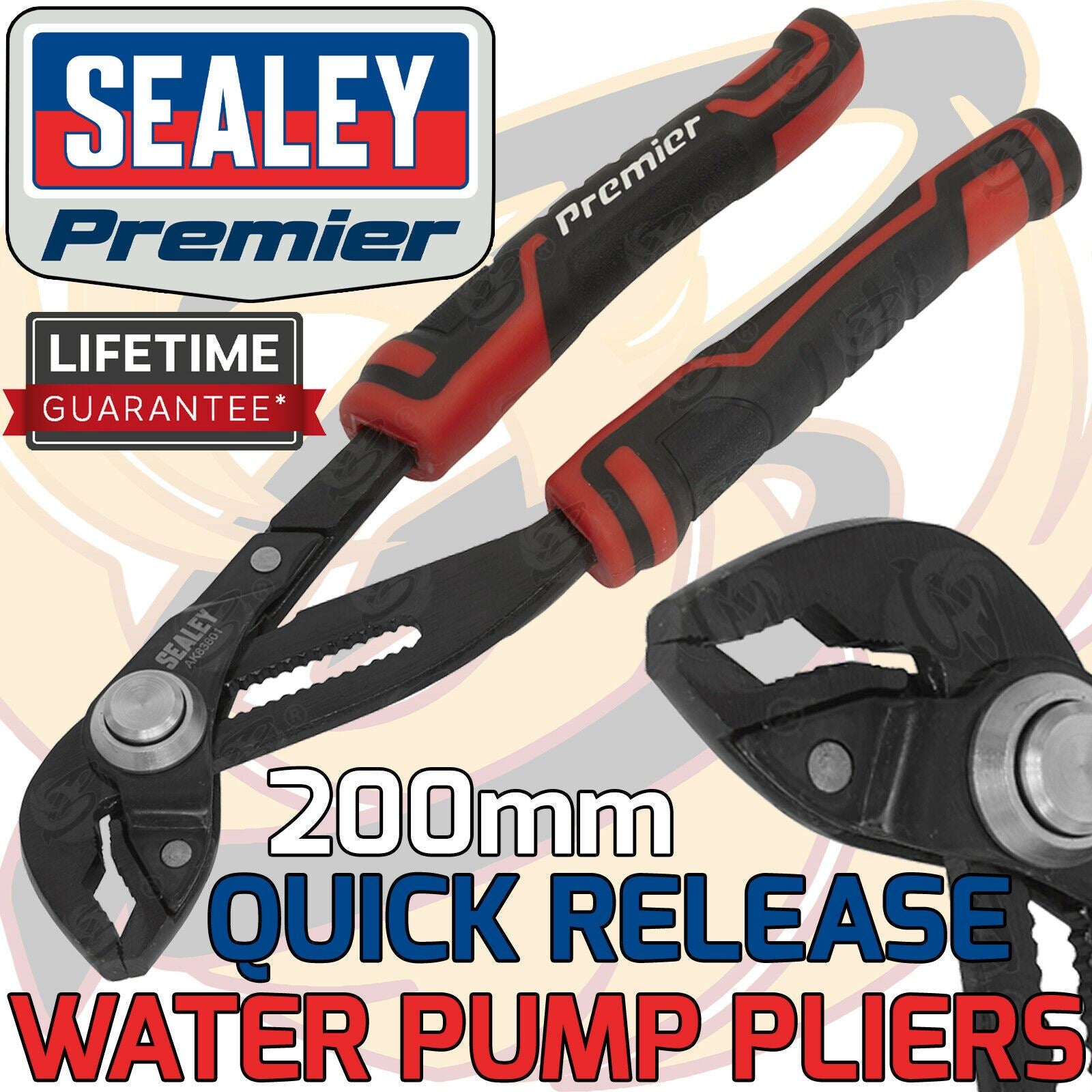 SEALEY 200MM LOCKING WATER PUMP PLIERS