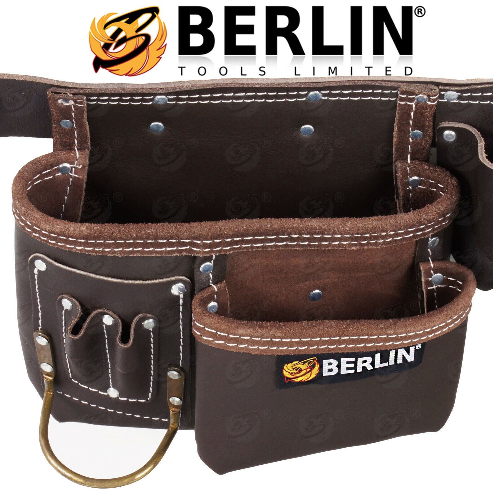 BERLIN 11 POCKET DOUBLE LEATHER WORK BELT
