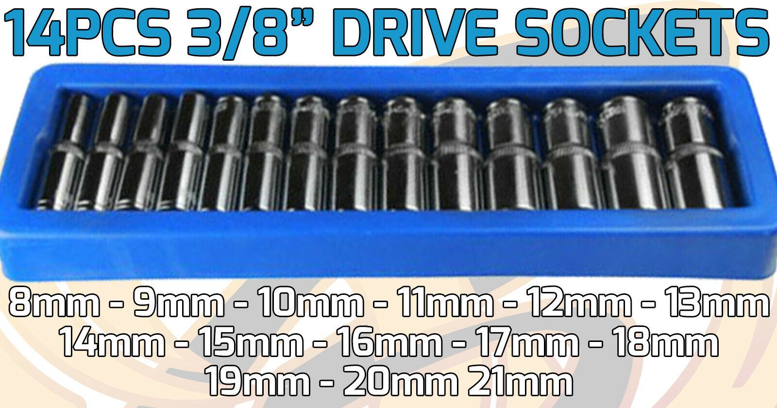 US PRO 54PCS 1/4" & 3/8" & 1/2" DRIVE 6 POINT DEEP SOCKET SET 4MM - 24MM