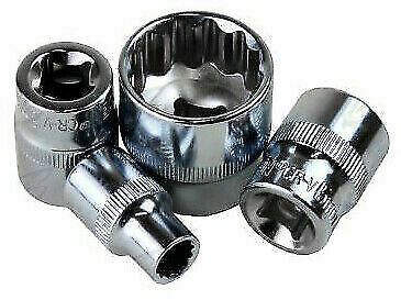 US PRO 17PCS 3/8" DRIVE 12 POINT SHALLOW SOCKETS 8MM - 24MM