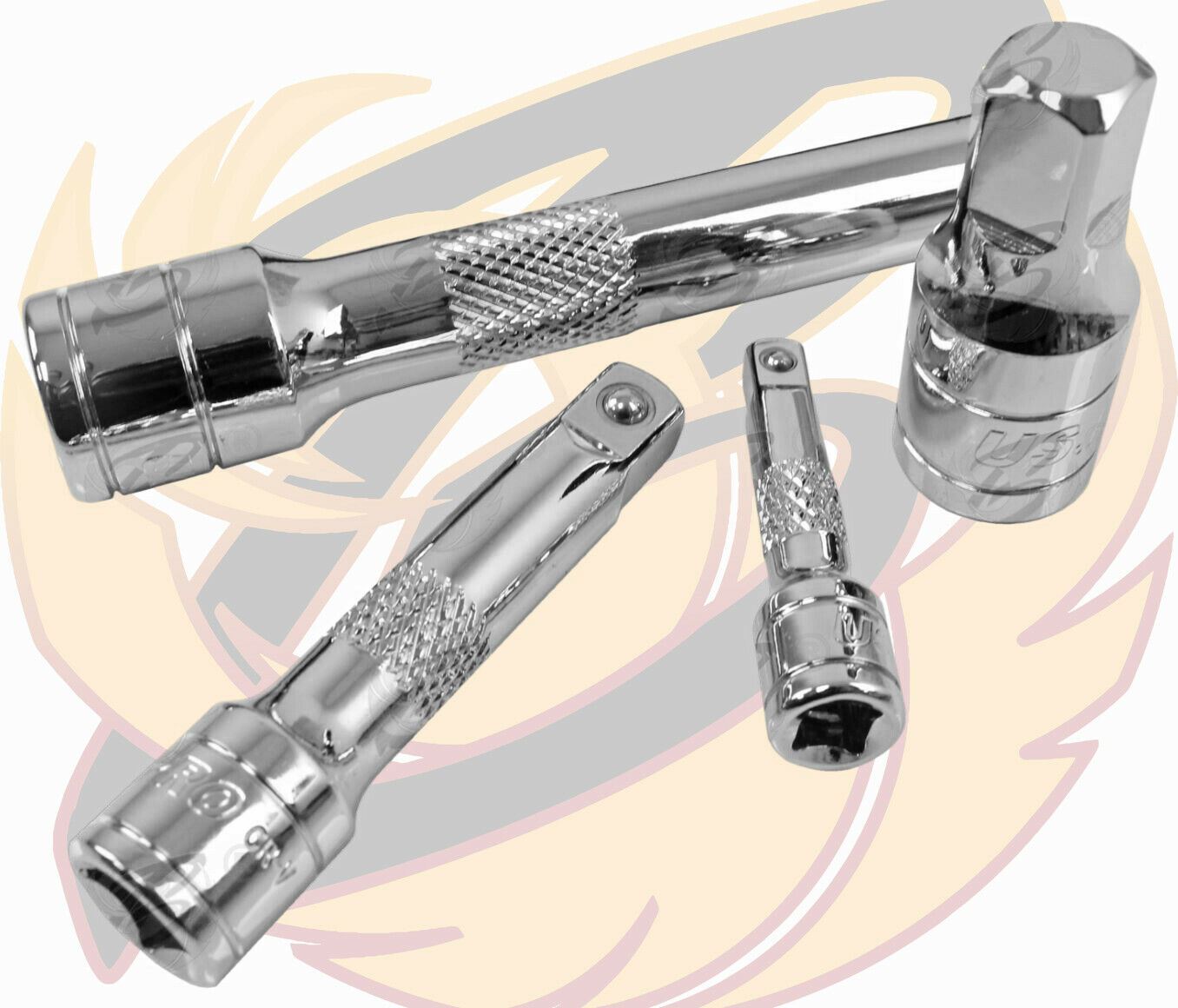 US PRO 54PCS 1/4" & 3/8" & 1/2" DRIVE 6 POINT DEEP SOCKET SET 4MM - 24MM