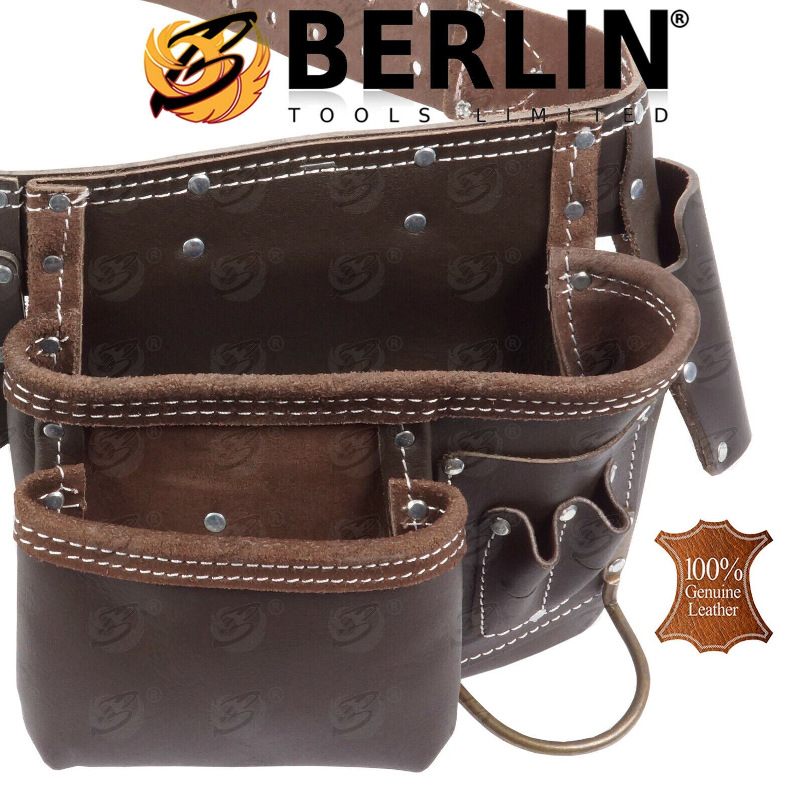 BERLIN 11 POCKET DOUBLE LEATHER WORK BELT