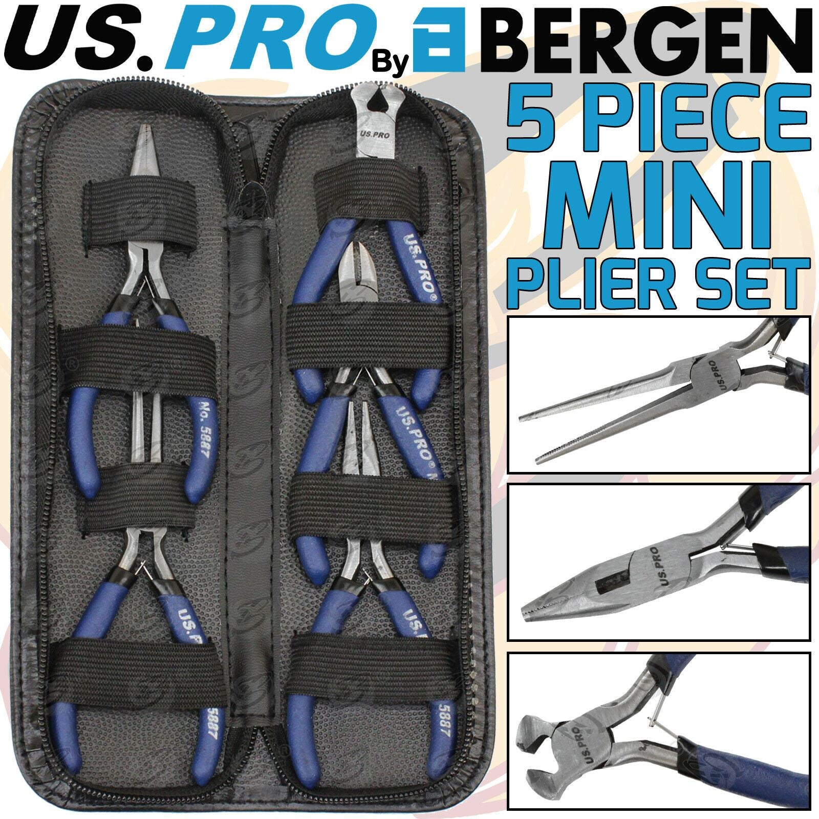 US PRO 5PCS MINI PLIER SET
