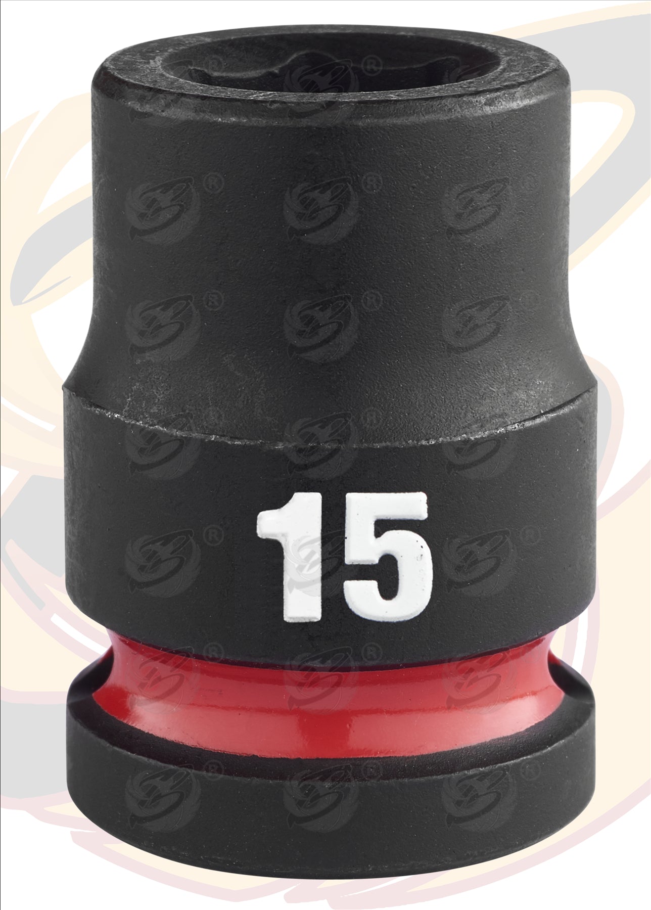 MILWAUKEE 15MM 1/2" DRIVE 6 POINT SHALLOW IMPACT SOCKET ( SINGLE )