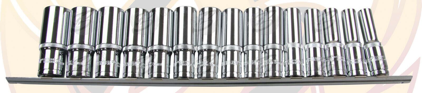 US Pro 15 Piece 1/2" Drive 6 Point Deep Sockets 10mm - 24mm 3649 ( DIS )