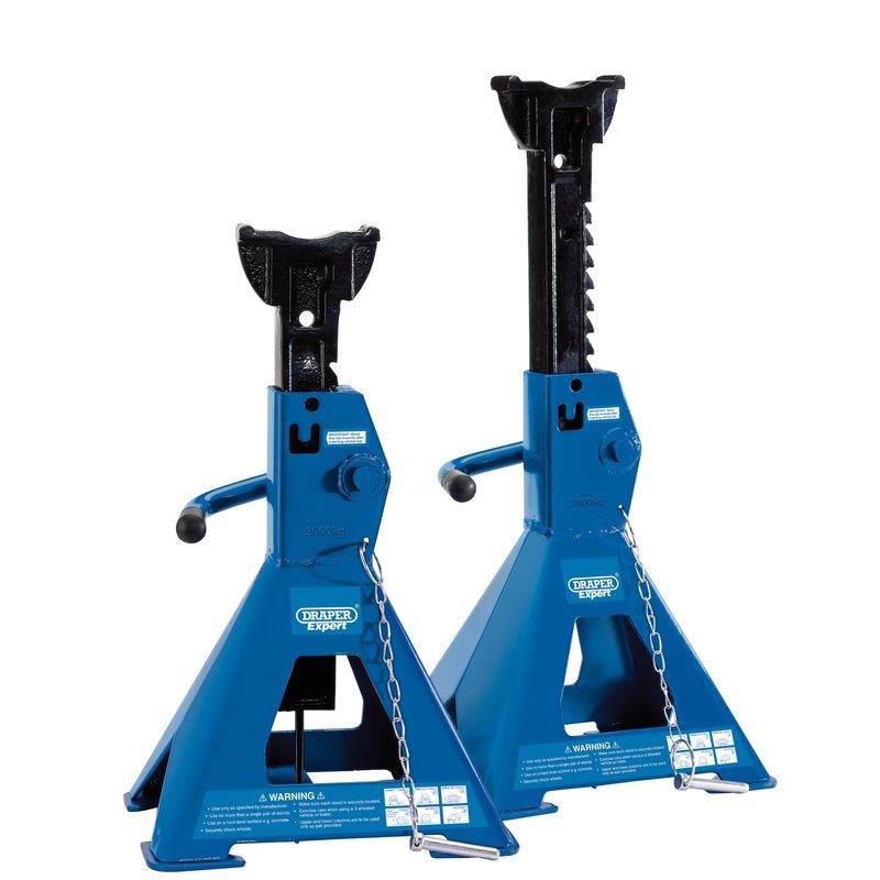 Draper 3 Tonne Self Rising Pneumatic Axle Stands ( Pair Of 2 )  01813