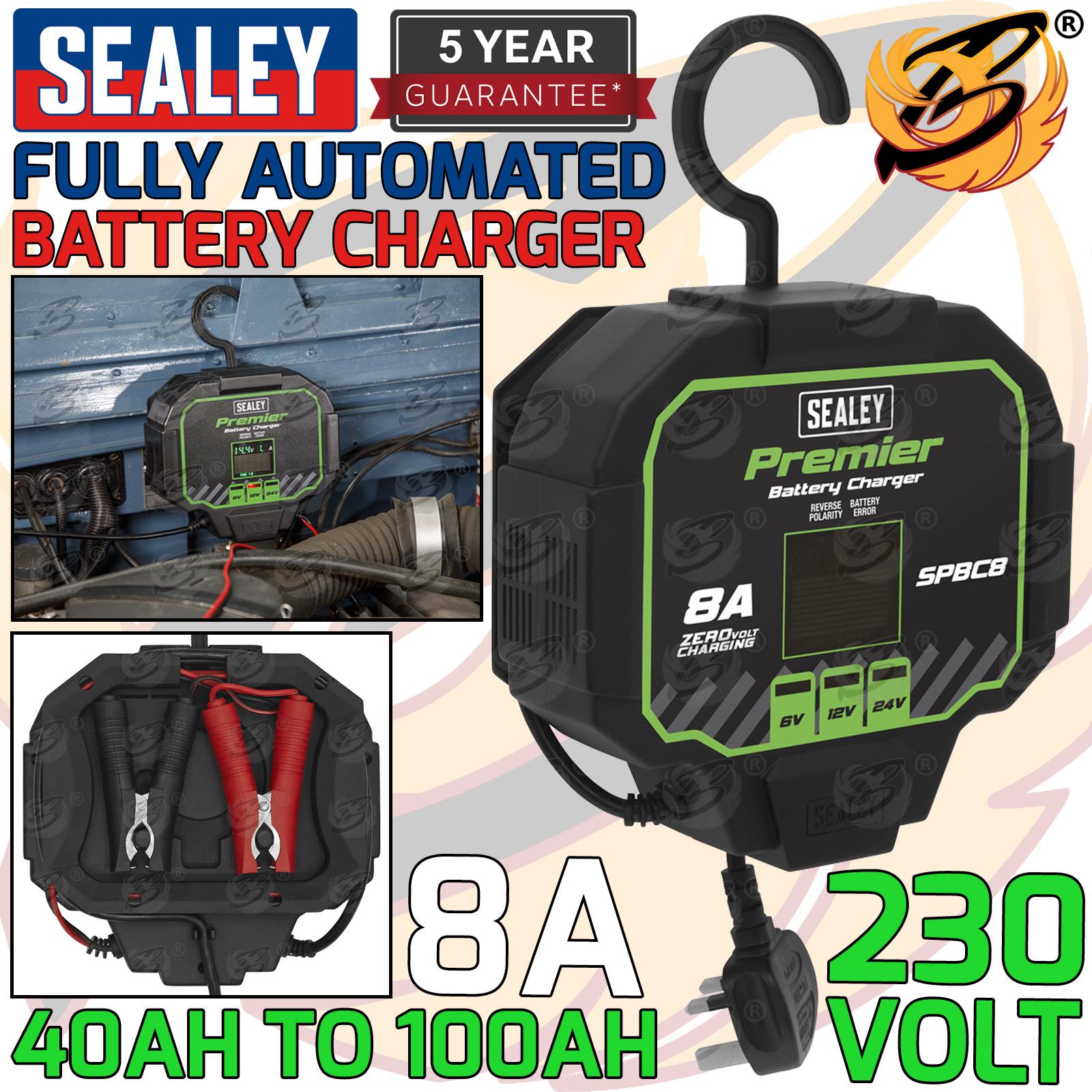 SEALEY 8A FULLY AUTOMATED BATTERY CHARGER