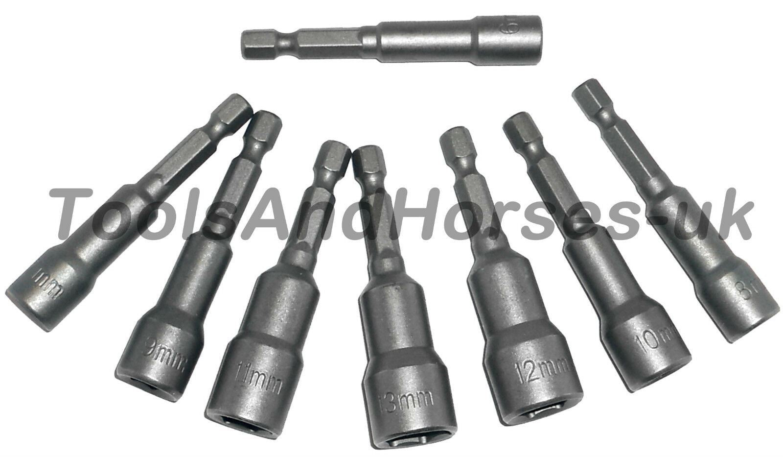 BLUESPOT 11PCS MAGNETIC NUT DRIVER & DRILL ADAPTER SET 6MM - 13MM