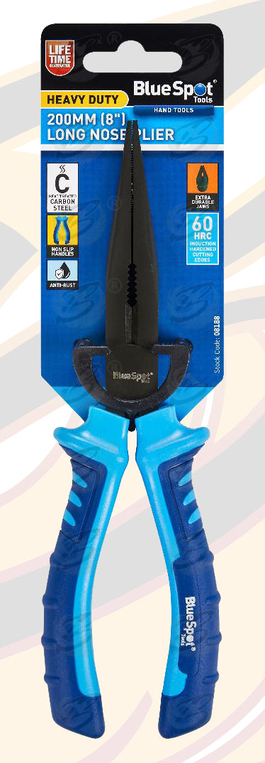 BLUESPOT 200MM (8") HEAVY DUTY LONG NOSE PLIER