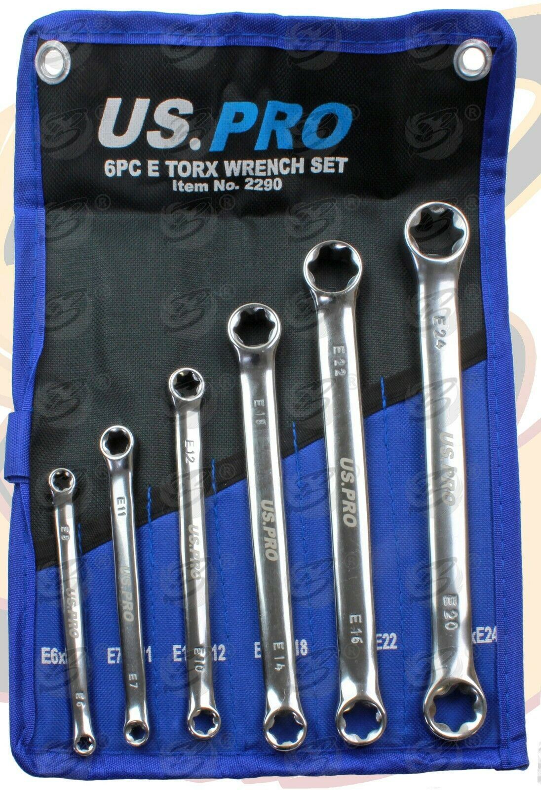 US PRO 6PCS E TORX SPANNERS E6 - E24